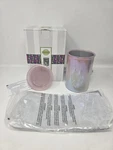 Scentsy Wax Warmer Cast Pink With Spring Pack W/3 Inserts Iridescent Nib. Fixed Price $27.99.