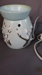 Scentsy Wax Warmer Blue Branches Pink White Flowers Retired 2009 P014. Fixed Price $13.96.