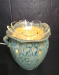 Rimports Wax Melt Warmer Night Light; Green/blue With Diamond Cut-out Details. Fixed Price $10.00.