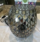 Scentsy Time To Reflect Electric Glass Wax Warmer Silver Mosaic 25W Plug-in. Fixed Price $28.99.