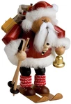 German Incense Smoker Kwo Santa Claus With Skis Handmade Wood. Fixed Price $219.99.