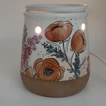Scentsationals Freckled Floral Wax Warmer Orange Full Size 25W Farmhouse Decor. Fixed Price $12.99.