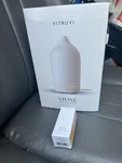 Vitruvi Stone 500SQ-FT Essential Oil Diffuser W/ Led Light White Brand New. Fixed Price $85.00.