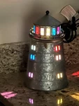 Scentsy Lighthouse, Custom Made 8 Color Translucent Shades Very Beautiful. Fixed Price $200.00.
