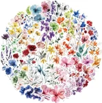 50PCS Transparent Flora Scrapbook Stickers Pack, Vintage Aesthetic Flowers. Fixed Price $9.93.