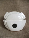 Art Deco Oil Warmer Tealight White Ceramic Vintage Candle Wax Melt Burner. Fixed Price $25.00.