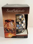Scentsationals Scented Wax Warmer Electric Mosaic Glows Monroe New Box 6 Inch. Fixed Price $12.00.