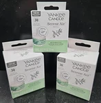 (3) Yankee Candle Serene Air Refill Restorative Hinoki Juniper Scent Set Lot New. Fixed Price $47.99.