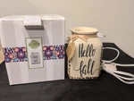 Scentsy Fall Is Calling Hello Full Size Warmer #63401 Gold Leaf Autumn. Fixed Price $24.29.