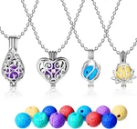 4 Pcs Aromatherapy Essential Oil Diffuser Necklaces Locket Pendant Stainless.... Fixed Price $12.78.
