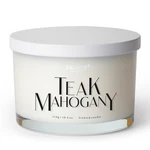 Scented Candles For Home - Large 3 Wick Jar 127.5 Cubic Inches, Teak Mahogany. Fixed Price $22.25.