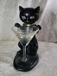 Yankee Candle Black Cat Sophia Fishtini Tea Light Holder Halloween - Euc. Fixed Price $29.99.