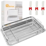 Foedo Air Fryer Basket For Oven, 15.5"X 11.6" Tray Inch, Sliver. Fixed Price $36.40.
