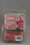 Sonoma Scented Wax Cubes "pretty & Pink" Fruit Rose Vanilla 2.6Z 71G Ea New Nip. Fixed Price $7.00.