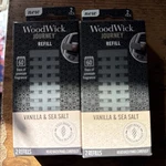 New Nib Woodwick Journey Vanilla And Sea Salt - 2 Packs 4 Total Refills. Fixed Price $13.49.