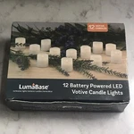 Lumabase 1.5 In. Warm White Votive Led Candle (set Of 12) Flickering. Fixed Price $24.95.