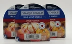Yankee Candle Wax Melt Single Apple Pumpkin Scent 3 Pack New With Tags Free Ship. Fixed Price $10.00.