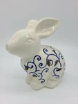 Gc Home Decor 4X6" Rabbit Blue & White Potpourri Holder. Fixed Price $9.99.