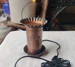 Punched Copper Lantern Wax Warmer Country Apple Irvins Tinware Farmhouse Cottage. Fixed Price $18.00.