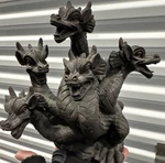 Smoke Breathing Dragon Incense Burner Cover 9" Resin By Hosley 5 Headed Fantasy. Fixed Price $24.00.