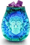 Skull Wax Melt Warmer Glass Electric Oil Burner 7 Color Led Night Light Ptc. Fixed Price $24.99.