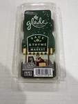 Glade Wax Melts Sage & Thyme Market Discontinued Scent 1 Pack Of 6 - Nip. Fixed Price $6.99.