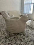 Scentsy Wax Warmer White Song Bird Crackle Finish Retired. Fixed Price $20.00.