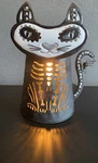 Scentsy Very Superstitious Black Cat Skeleton Wax Melt Warmer - Spooky No Box 9. Fixed Price $32.95.