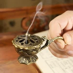 Brass Lotus Incense Holder Burner Stick Cone Ash Catcher. Fixed Price $11.19.