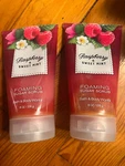 Bath & Body Works 2 X Raspberry Sweet Mint 8 Oz Foaming Sugar Scrub Disc!. Fixed Price $19.95.