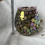 Scentsy Mended Full Size Wax Warmer Iridescent Sparkling Mosaic Glass Retired. Fixed Price $44.99.
