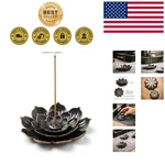 Versatile Lotus-shaped Incense Burner For Home, Yoga, And Meditation Spaces. Fixed Price $8.99.