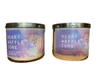 Bath Body Works Berry Waffle 3 Wick Candle Essential Oils 14.5 Oz. Fixed Price $45.99.