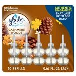 Glade Plugins Refills Cashmere Woods Essential Oils 6.7OZ 10 Ct. Fixed Price $28.19.