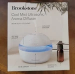 Brookstone Cool Mist Ultrasonic Aroma Diffuser With Soft Led Light New 15ML Oil. Fixed Price $20.00.
