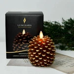Luminara Flameless Led Pine Cone Wax Candles W/moving Wick Remote Timer Brown. Fixed Price $28.99.