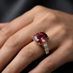 Light Ruby Gold Plated Silver Jewelry Propose Ring For Beloved. Fixed Price $60.41.