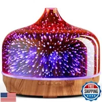 Porseme 500ML Essential Oil Diffuser 3D Glass Aromatherapy Ultrasonic Humidif. Fixed Price $57.97.