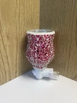 Vp Home Wall Plug-in Wax Melt Warmer Fuchsia Mosaic Glass Electric. Fixed Price $22.00.