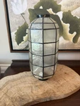 Vintage Capiz Shell Votive Candle Lamp Shade Hanging Oblong Oval Lantern Chip. Fixed Price $69.75.