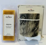New Rustic Ceramic Birch Log W/stag Deer Plug In Warmer W/wax Melts. Fixed Price $14.95.