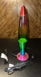 Urban Shop, 16" Rainbow Lava Motion Volcano Lamp, White Wax, Painted Met. Fixed Price $30.00.