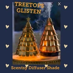 Scentsy Treetops Glisten Diffuser Shade Metal Pine Decor Holiday New! Fl. Fixed Price $67.84.