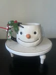 Holly Berry Snowman Mug With 3 D Carrot Nose Collectible Winter Christmas. Fixed Price $9.60.