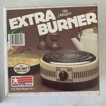 Vtg 1980 Extra Burner By Munsey In Box 1100W FB-1 Electric Excellent Condition. Fixed Price $24.99.