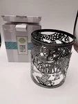 Scentsy Folk Bird Wrap Retired Metal Warmer Sleeve Gray Cutout Box. Fixed Price $24.99.