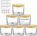 16OZ Candle Jars Pack - 3 Wick Large Empty Clear Glass Fl.oz,. Fixed Price $39.04.