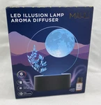 Mahli Aroma Diffuser Clear Moon Scene Color Changing Nib Essential Oil Lavender. Fixed Price $24.99.
