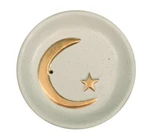 Ceramic Star And Moon Incense Holder With Black Particle. Fixed Price $15.35.