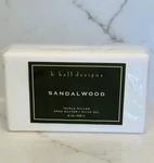K. Hall Designs Sandalwood Bar Soap Triple Milled Shea Butter Olive Oil 8OZ 226G. Fixed Price $12.95.